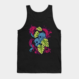 Romantic skull ornament Tank Top